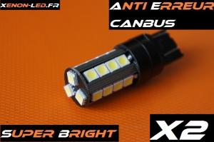 T20 - W21/5W - 7443 "Super Bright" 23 LED SMD CanBus (Paire)