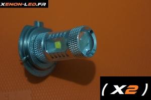 H7 - 6 LED CREE - 30W - Anti Erreur ODB Canbus