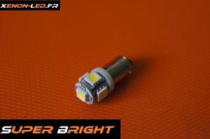 BA9S - T4W - "Super Bright" - 5 LED SMD
