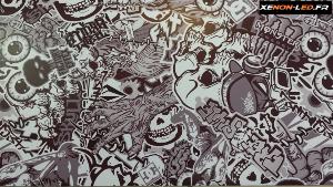 Sticker Bomb Eyes Noir et Blanc 50cm x 75m