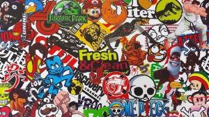 Sticker Bomb Mario 5m x 1.52m