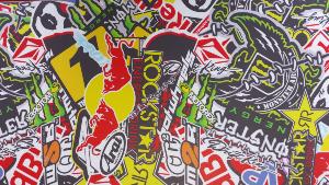 Sticker Bomb RedBull 4m x 1.52m