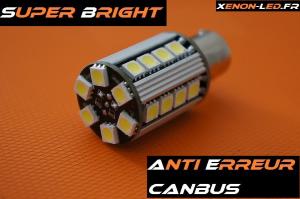 P21W - BA15S "Super Bright" 26 LED SMD CanBus (Paire)