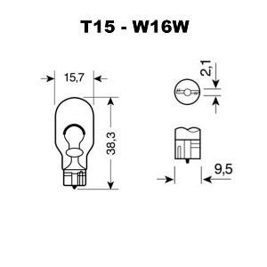 T15 - W16W LED "Super Bright" 6 LED SMD