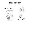 T15 - W16W "Super Bright" 6 LED SMD x2