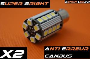 P21/5W - BAY15D "Super Bright" 26 LED SMD CanBus (Paire)