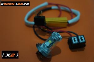 H7 - 6 LED CREE - 30W - Anti Erreur ODB Canbus